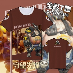 Overwatch Roadhog Color Printing Anime Tshirt