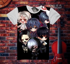 Tokyo Ghoul Short Sleeves Cute Pattern Cartoon Anime T shirt ( S-XXXL )