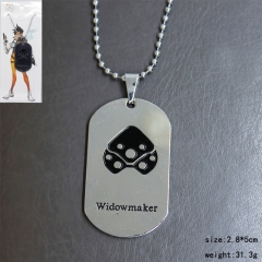 Overwatch Silver Widowmaker Pendant Fashion Jewelry Wholesale Anime Necklace