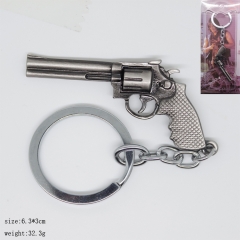 The Walking Dead Anime Gun Keychain Pendant