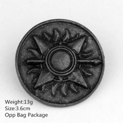 Good Quality Round Shape 3.6CM Game of Thrones Alloy Breastpin New Arrivals Fashion Anime Brooch 10pcs/set