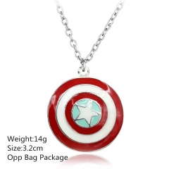 Captain America Shield Alloy Anime Necklace (10pcs/set)