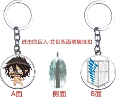 Attack On Tian Eren Anime Cartoon Cute  Glass Fancy Pendant