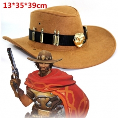 Popular Game 13*35*39CM Overwatch McRae Cosplay Cap Wholesale Good Quality New Fashion Anime Cowboy Hat
