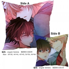 Super Lovers Japanese Cartoon Print Two Sides Good Quality Anime Pillow 45*45CM
