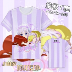 Kobayashi-san Chi no Maid Color Printing Anime T shirt