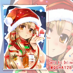 Sword Art Online Fashion Christmas Style AsunaYuuki Cosplay Anime Wallscrolls 60*90CM