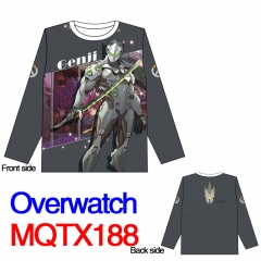 Overwatch Japanese Fashion Game Print Cosplay Warm Anime Long Sleeve T Shirt