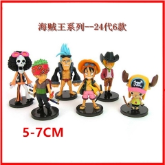 6 Style One Piece Anime Japanese Cartoon Figure Set