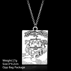 Harry Potter Map Silver Alloy Anime Necklace (10pcs/set)