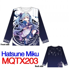 Hatsune Miku Cartoon Long Sleeves Costume Anime Tshirts