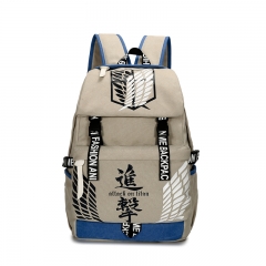 Attack on Titan Gray Canvas Notebook Bag Anime Backpack 43*31*15CM
