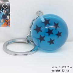 Cartoon Dragon Ball Z Crystal Ball Blue Seven Star Anime Keychain