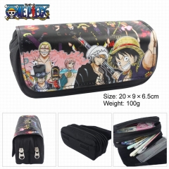 One Piece PU Nylon Multifunctional Anime Pencil Bag