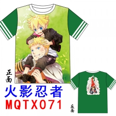 Naruto Green Short Sleeve Color Printing Wholesale Cartoon Anime T-shirt