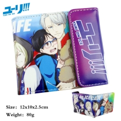 Japanese Yuri On Ice Cartoon Purse Wholesale PU Anime Wallet