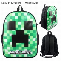 Minecraft PU Cartoon Teenages Canvas Bag Anime Backpack