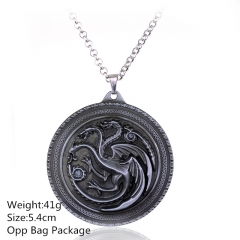 Game of Thrones Antique Silver Alloy Anime Necklace (10pcs/set)