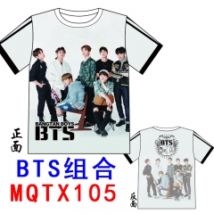 BTS Group Korea Star Pattern Anime Boys Tshirts