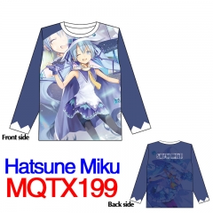 Hatsune Miku Japanese Popular Singer Cosplay Print Anime Warm Long Sleeve T Shirt