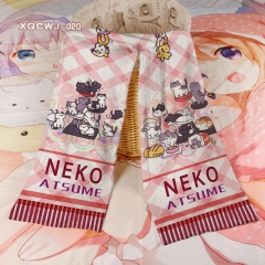 Neko Atsume Pink Cute Anime Scarf