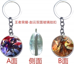 Popular Game King Of Glory Anime Fancy Keychain Glass Cute Pendant