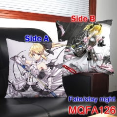 Fate Stay Night Print Japanese Fancy Movie Stuffed Chair Cushion Wholesale Two Sides New Arrivals Square Anime Holding Pillow 45*45CM