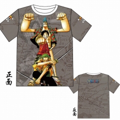 One Piece Luffy Modal Full Color Cartoon Short Sleeve Anime T-shirt M L XL XXL