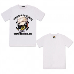 Japanese Cartoon One Piece Law Anime Cotton Tshirt(M L XL XXL)