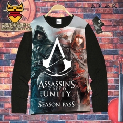 Assassin's Creed QMilch Unisex Long Sleeves Cartoon Anime T shirt ( S-XXXL )
