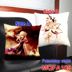 Fate Stay Night Two Sides Print Popular Japanese Game Pillow Wholesale Comfortable Fashion Good Quality Square Anime Pillow 45*45CM