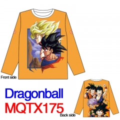 Dragon Ball Cartoon Design Long Sleeves Costume Anime Tshirts