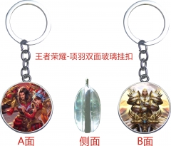 Popular Game King Of Glory Anime Keychain Fancy Glass Cute Pendant