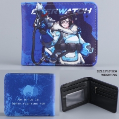 Overwatch Mei PU Folding Purse Anime Wallet