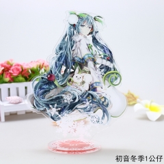 Hatsune Miku Winter Clothing Cartoon Cute Figure Model Anime Standing Plates Acrylic Figure Design 6