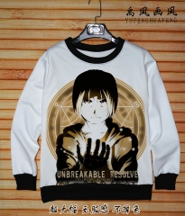 Fullmetal Alchemist Round Neck Sweater Long Sleeves Cartoon Anime T shirt (S-XXXL)