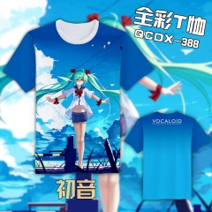 Hatsune Miku Vocaloid Cartoon Pattern Color Printing Anime Tshirts