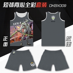 Overwatch Genji Vest and Short Pant Anime Costume Suit