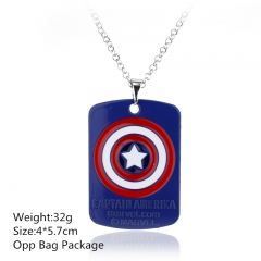 Blue Alloy Captain America Choker Wholesale Beautiful Fashion Design Anime Necklace 10pcs per set