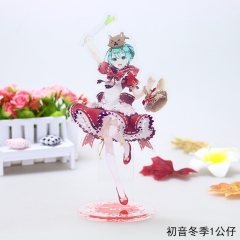 Hatsune Miku Winter Clothing Cartoon Cute Figure Model Anime Standing Plates Acrylic Figure Design 1