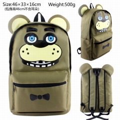 Five Nights at Freddy's Brown Cartoon Bag Canvas Stereoscopic Anime Backpack