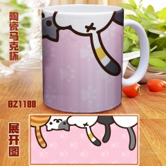 Neko Atsume Color Printing Ceramic Mug Anime Cup