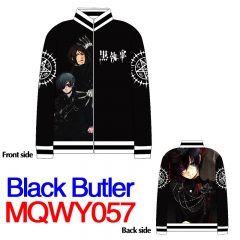 Kuroshitsuji Cosplay Cartoon Black Fashion Long Sleeve Anime Warm Zipper Hoodie