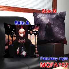 Hot Sales Fate Stay Night Arturia Pendragon Cosplay Print Stuffed Bolster Two Sides Wholesale Comfortable Fashion Anime Squarte Holding Pillow 45*45CM
