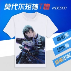 Kuroshitsuji Unisex Tshirt Cartoon Short Sleeves Modal Anime T shirts