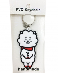 Korea Star BTS Anime Cute Soft Plastic Two Side Print Keychain 30g