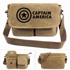 Marvel Captain America Movie Crossbody Bags High Quality Anime Canvas Single-shoulder Bag