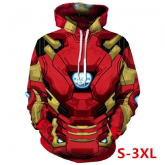 Iron Man Good Quality Fashion Long Sleeve Anime Hooded Hoodie