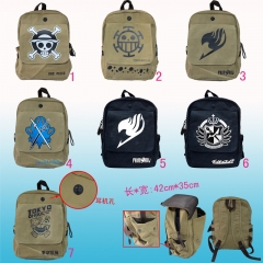 7style Logo Fashion Anime Canvas Backpack Bag