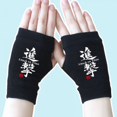 Attack on Titan Words Black Cartoon Anime Knitted Gloves 14*8CM
